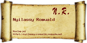 Nyilassy Romuald névjegykártya